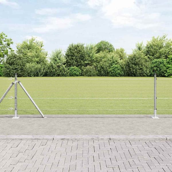 vidaXL Gjerde med innlegg. sølv 0.5 x 100 m Stål