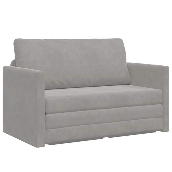 vidaXL Soffsäng Ljusgrå 124 x 71 x 78 cm Sammet
