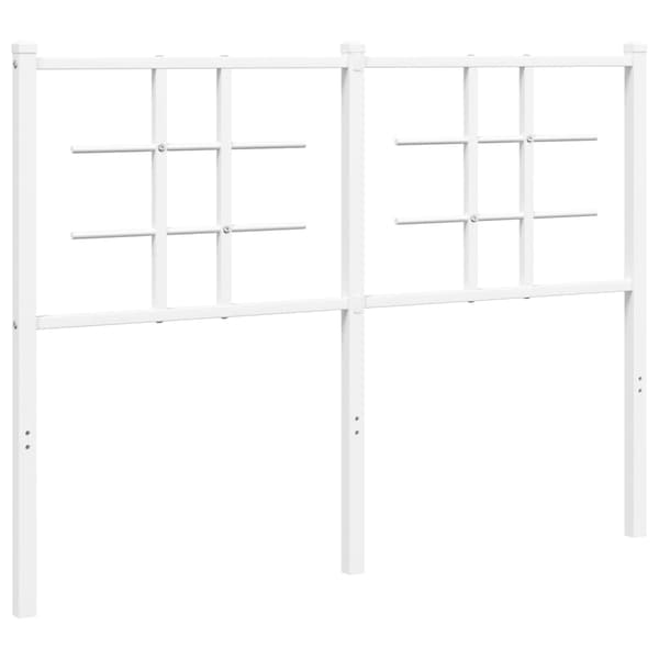 vidaXL Utskiftbar sengegavl i metall hvit 120 cm