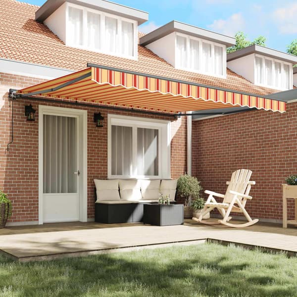 vidaXL Markisram Flerfärgsdesign 400 × 300 cm