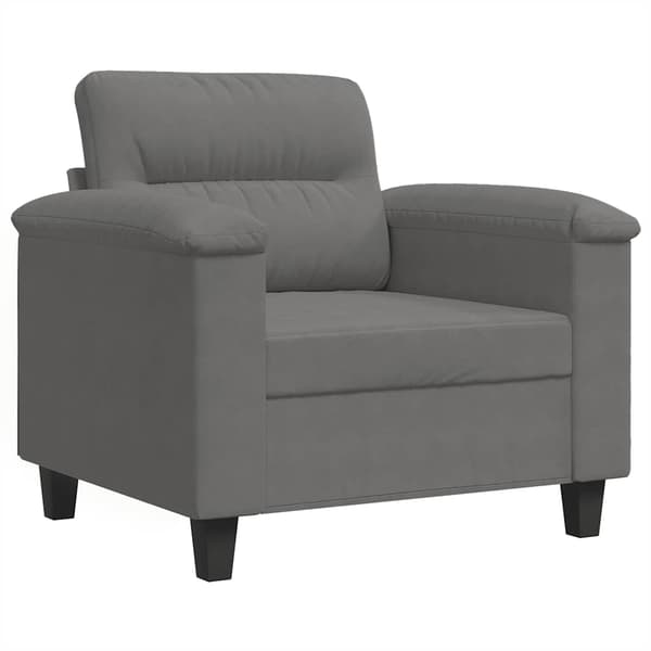 vidaXL Fåtölj mörkgrå 60 cm mikrofibertyg