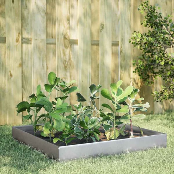 vidaXL Høybed 100x100x26 cm galvanisert stål