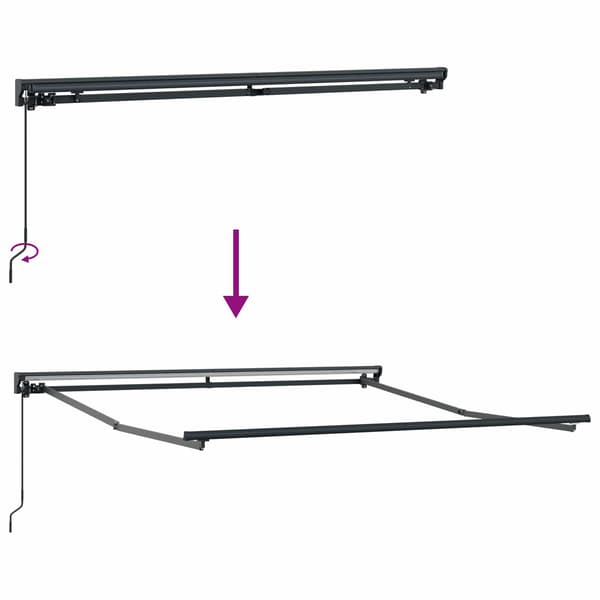vidaXL Innvendbar Markise Blå og hvit 300 x 250 cm