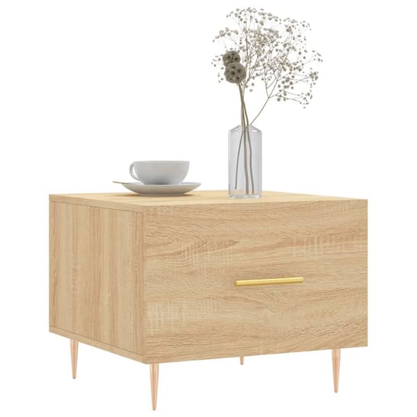 vidaXL Salongbord sonoma eik 50x50x40 cm konstruert tre