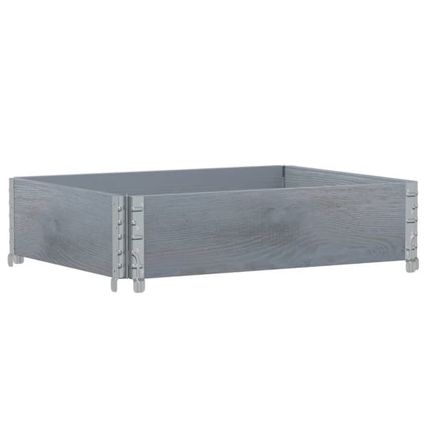 vidaXL Pallekarmer grå 80x60 cm heltre furu