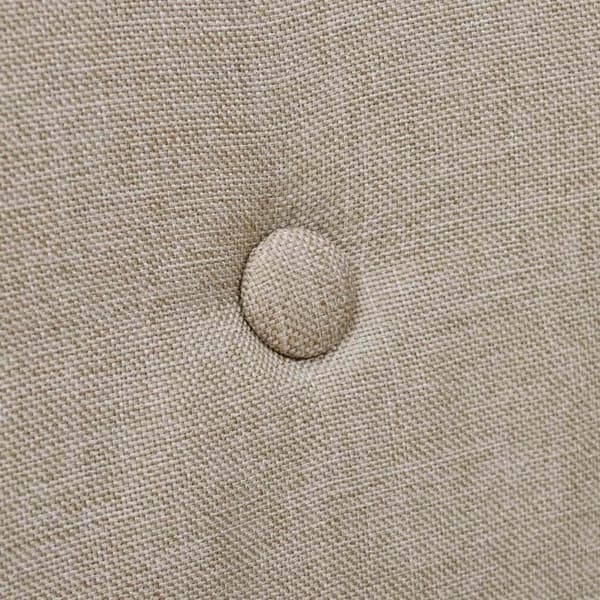 vidaXL Matstolar 6 st beige tyg och massiv ek