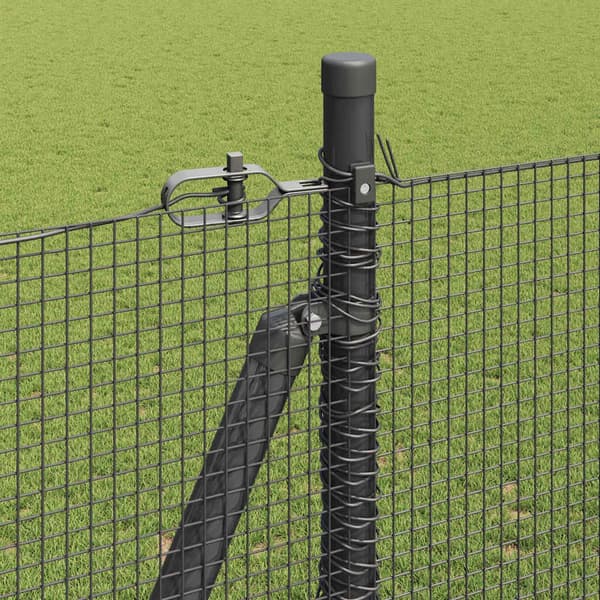 vidaXL Gjerde med innlegg. Grå 1.6 x 25 m Stål