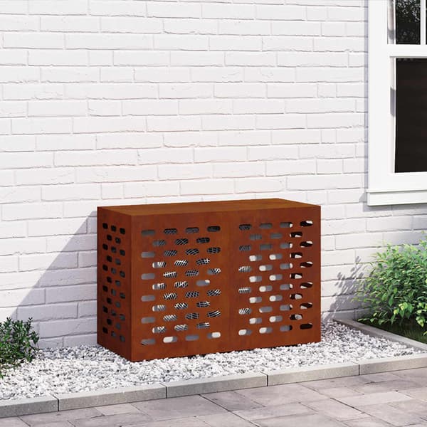 vidaXL Täckning för Luftkonditionering Rostig 90 x 40 x 60 cm