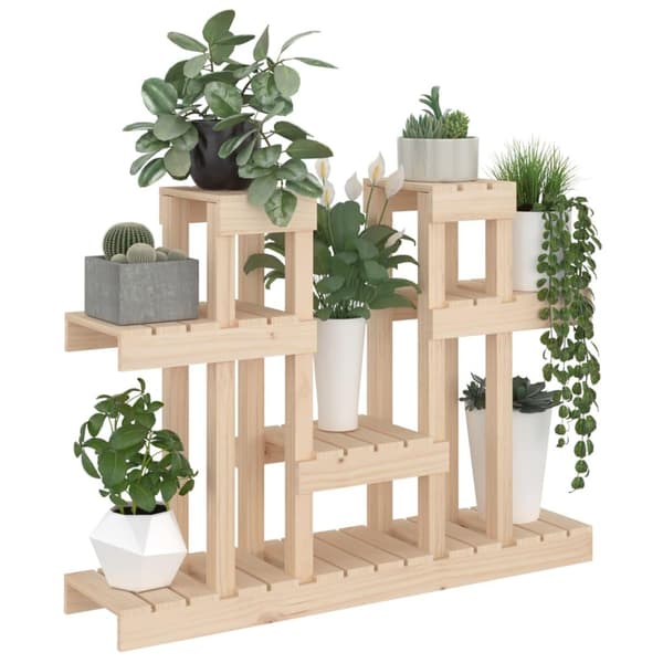 vidaXL Växtställ 104,5x25x77,5 cm massiv furu