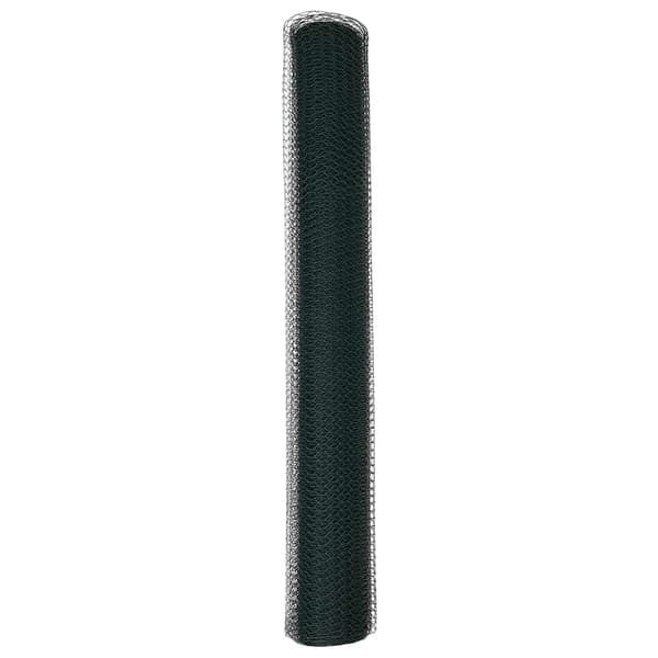 vidaXL Hexagonstängsel Grön 1,4 x 10 m PVC