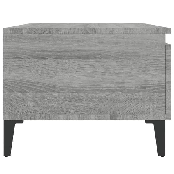 vidaXL Sidebord grå sonoma 50x46x35 cm konstruert tre
