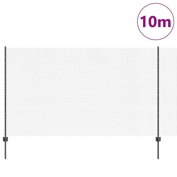 vidaXL Gjerde med innlegg. Grå 1.4 x 10 m Stål