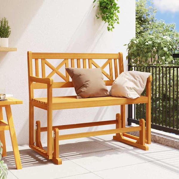 vidaXL Gleiter Benk Brun 110 x 59 x 97 cm Solid akasietre