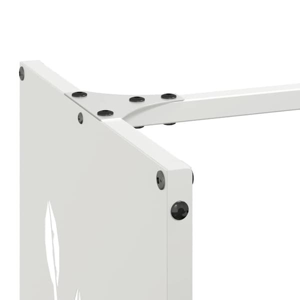 vidaXL Vedstativ hvit 40x30x80 cm kaldvalset stål