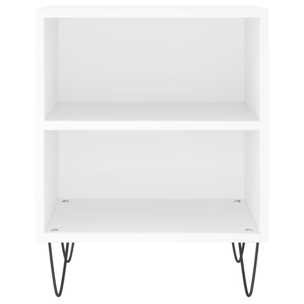 vidaXL Sängbord 2 st vit 40x30x50 cm konstruerat trä