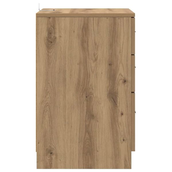 vidaXL Nattbordskap Artisan Eik 40 x 40 x 63 cm Konstruert tre