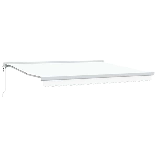 vidaXL Innvendbar Markise Hvit 400 × 300 cm Stoff og Metall