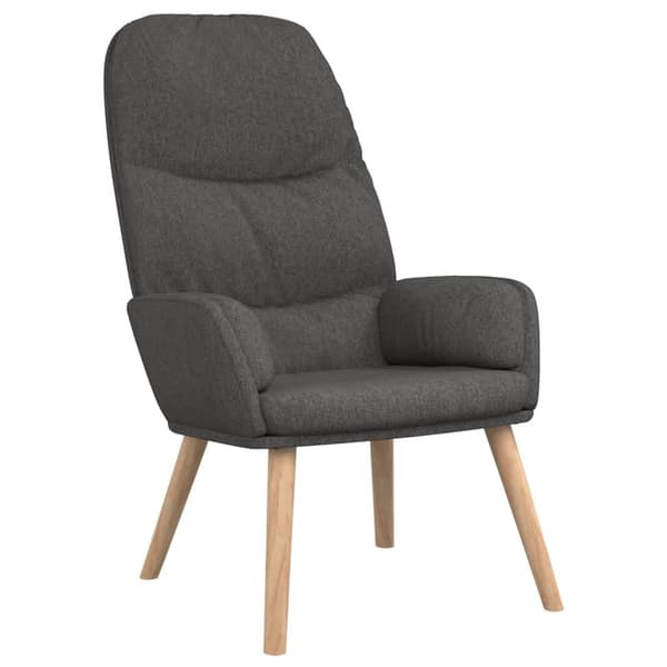 vidaXL Vilstol mörkgrå tyg