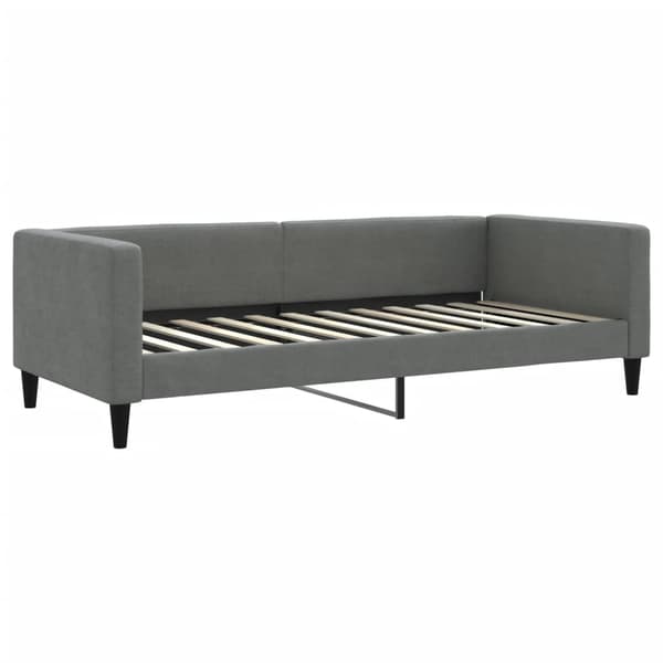 vidaXL Dagbädd utdragbar mörkgrå 90x200 cm tyg