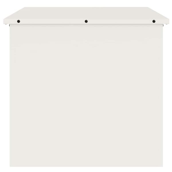vidaXL Utomhusförvaringslåda Vit 55 x 50,5 x 50 cm Stål