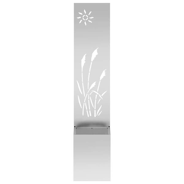 vidaXL Trädgårds integritetsskärm Silver 32 x 140 cm Galvaniserat stål