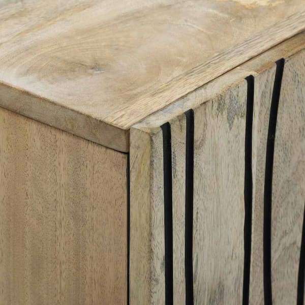 vidaXL Skap Hvit 90 x 33 x 75 cm heltre mango