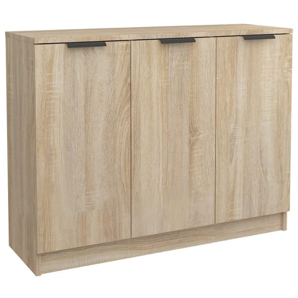 vidaXL Skjenk sonoma eik 90,5x30x70 cm konstruert tre