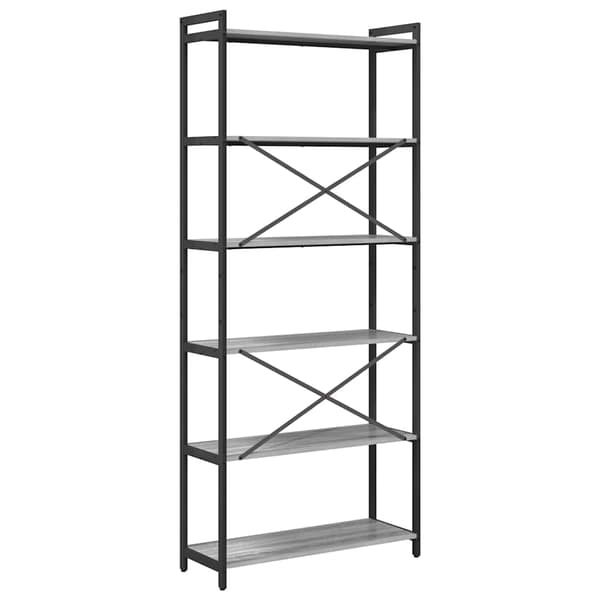 vidaXL Hyllsystem Grå sonoma 80 x 30 x 189,5 cm Konstruerat trä