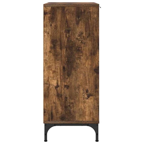 vidaXL Serviesskap med skuff Røkt eik 89,5 x 33 x 82 cm Konstruert tre
