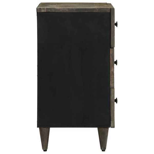 vidaXL Nattbord lysegrå 50x33x60 cm heltre mango