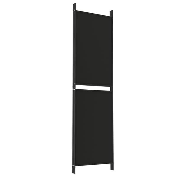 vidaXL Romdeler 4 paneler svart 200x180 cm stoff