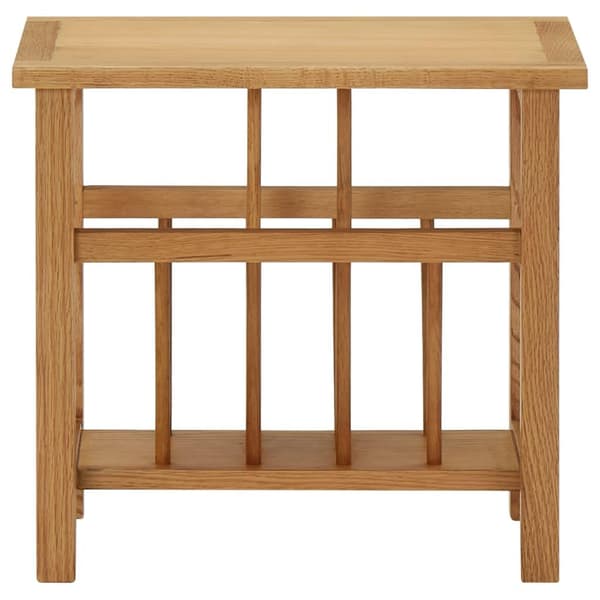 vidaXL Magasinbord 45x27x42 cm heltre eik