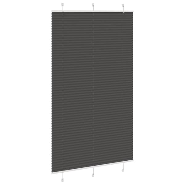 vidaXL plisségardin sort 115x200 cm Stoff Bredde 114,4 cm Polyester