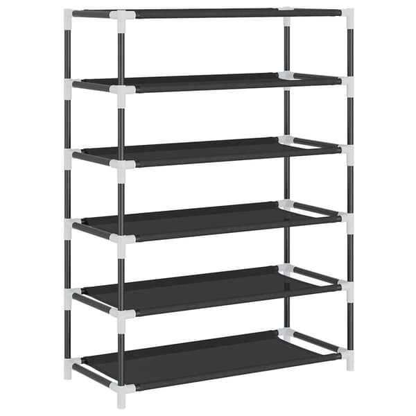 vidaXL Skoförvaring 60x28x90 cm svart tyg