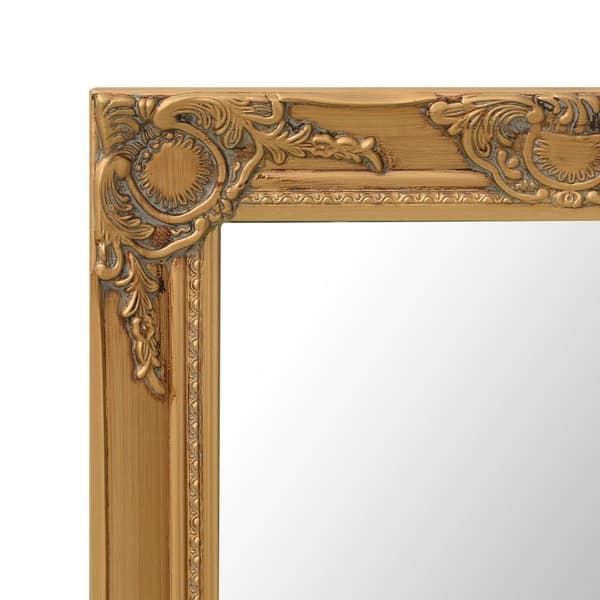 vidaXL Väggspegel barockstil 60x60 cm guld