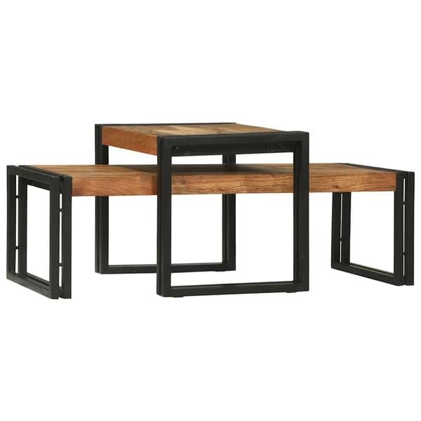 vidaXL Kaffebord 2 pcs Brun 48 x 40 x 40 cm Solid akasietre