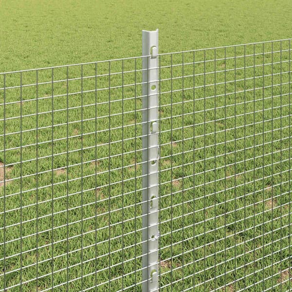 vidaXL Gjerde med innlegg. sølv 0.8 x 50 m Stål