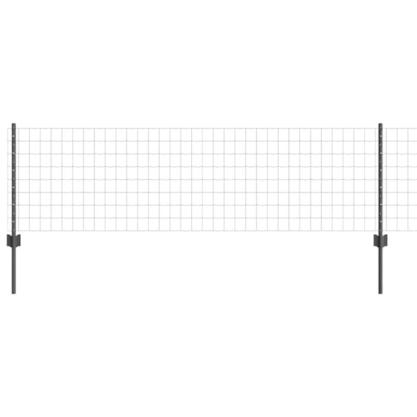 vidaXL Gjerde med innlegg. Grå 0.6 x 10 m Stål