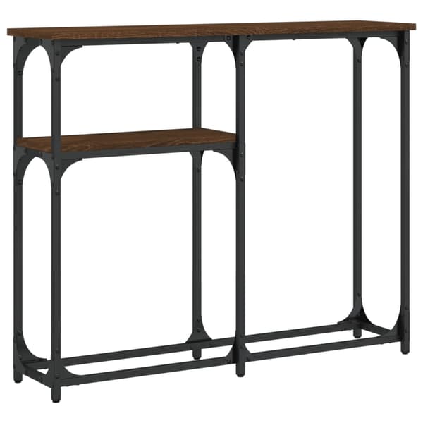vidaXL Konsollbord brun eik 90x22,5x75 cm konstruert tre