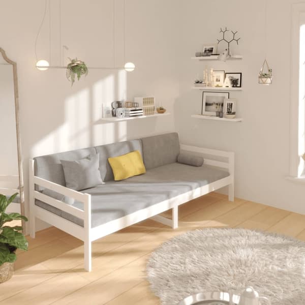 vidaXL Dagbädd vit 80x200 cm massiv furu
