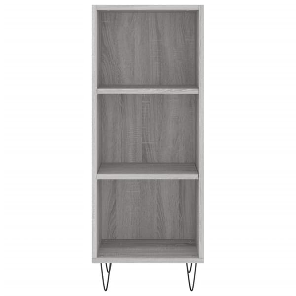 vidaXL Highboard grå sonoma 34,5x34x180 cm konstruert tre