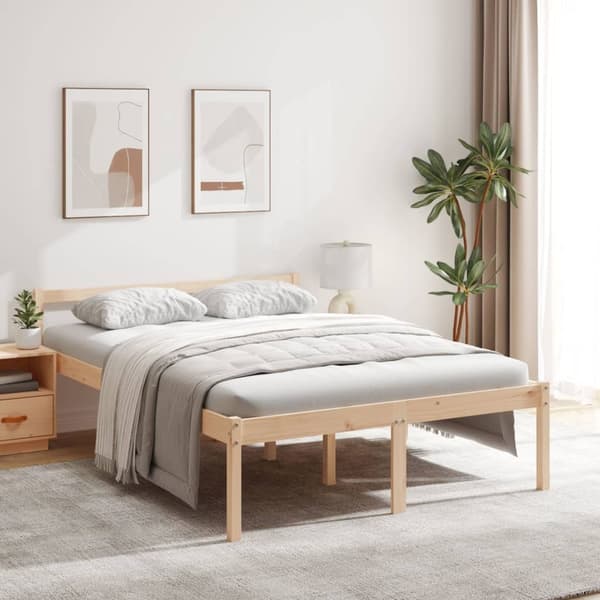 vidaXL Sengeramme 120x190 cm heltre furu