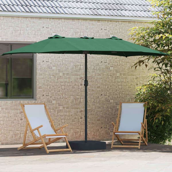 vidaXL Hageparasol grønn 385 x 209 x 244 cm Polyester