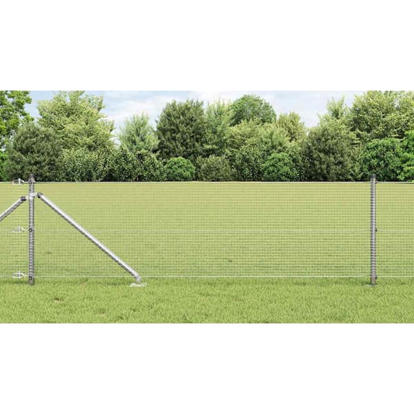 vidaXL Gjerde med innlegg. sølv 0.6 x 10 m Stål