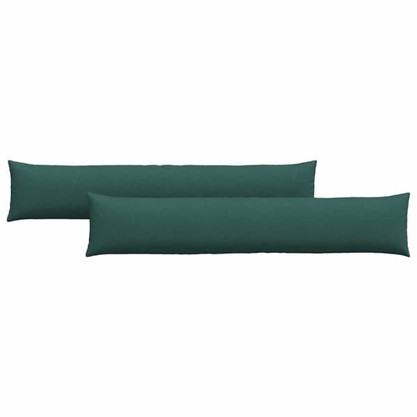 vidaXL Soffkuddar 2 st Mörkgrön 200 x 40 cm tyg