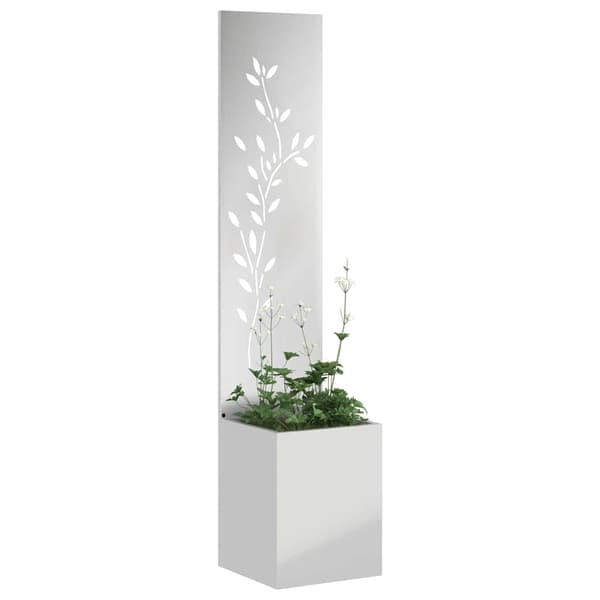 vidaXL Trädgårdsskärm silver 32 x 32 x 150 cm Galvaniserat stål