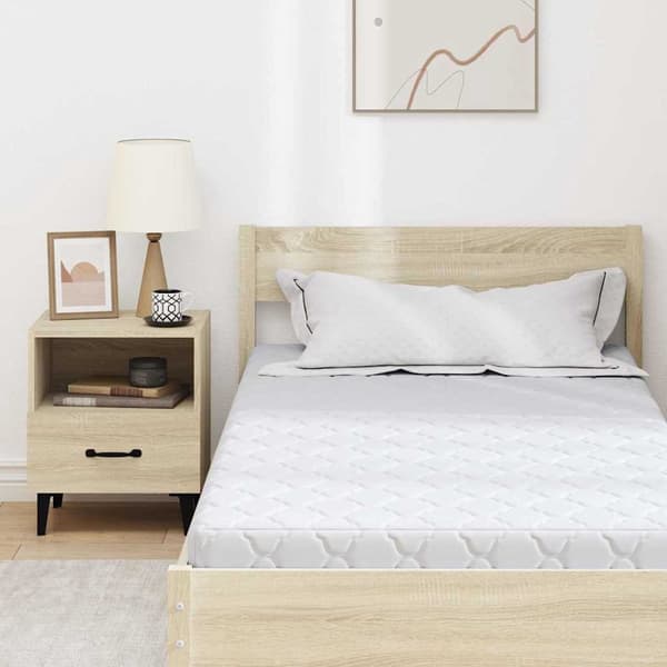 vidaXL Madrass Vit 120 x 200 cm Jacquardtyg