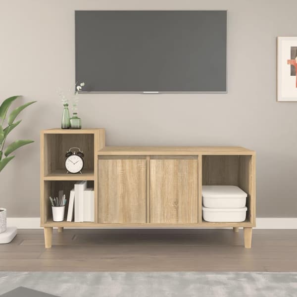 vidaXL TV-benk sonoma eik 100x35x55 cm konstruert tre