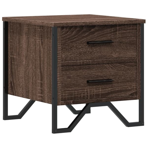 vidaXL Nattbord brun eik 40x41x40 cm konstruert tre