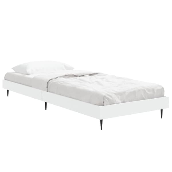 vidaXL Sengeramme hvit 75x190 cm konstruert tre
